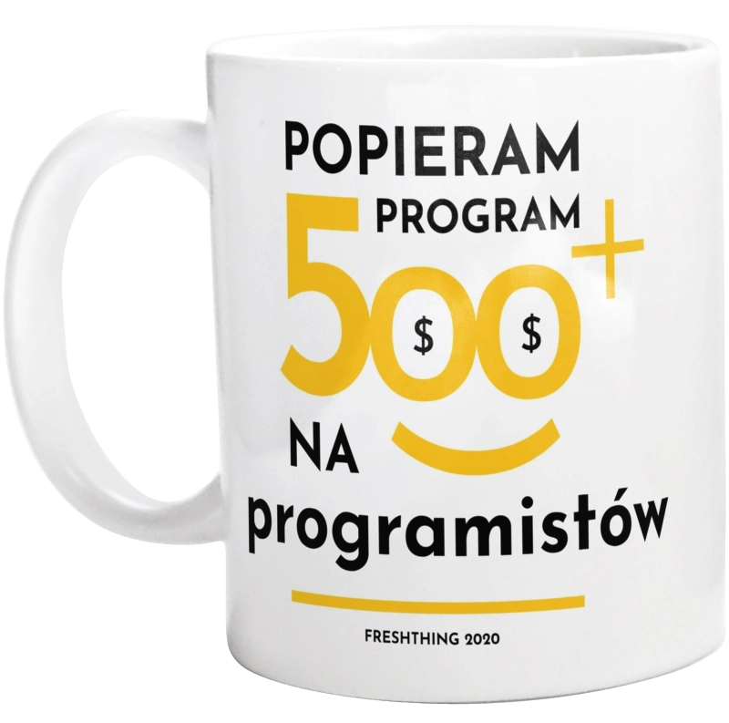 Program 500 Plus Na Programistów - Kubek Biały