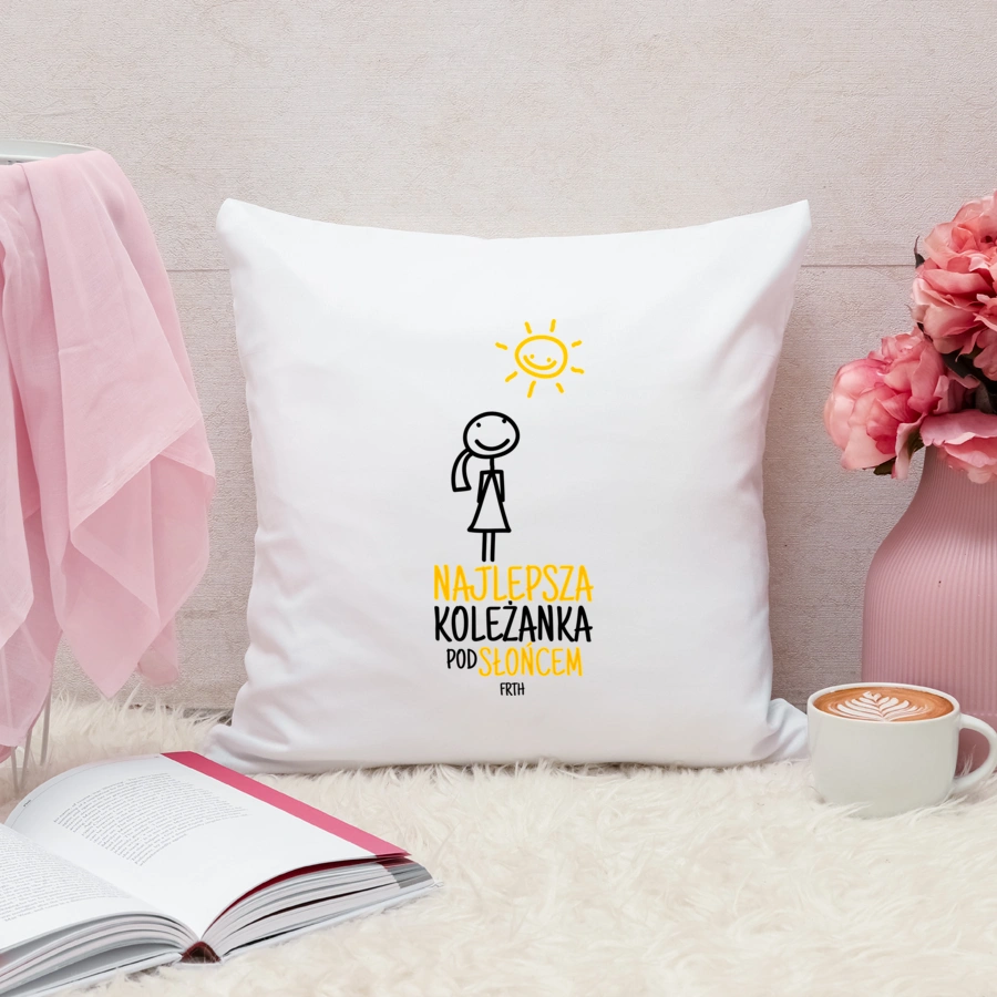 Najlepsza Koleżanka Pod Słońcem - Poduszka Biała