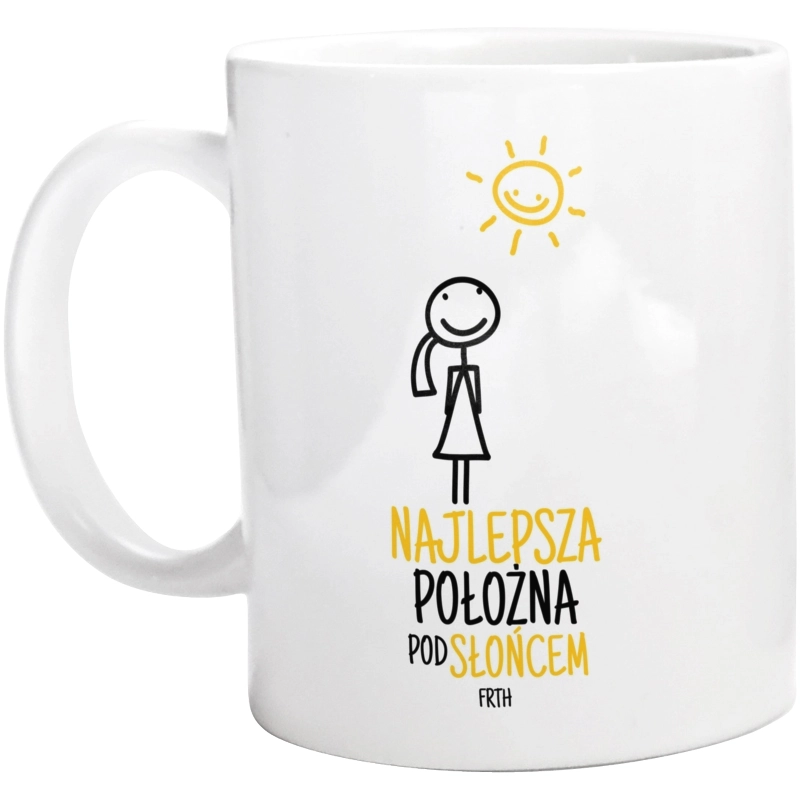 Najlepsza Położna Pod Słońcem - Kubek Biały