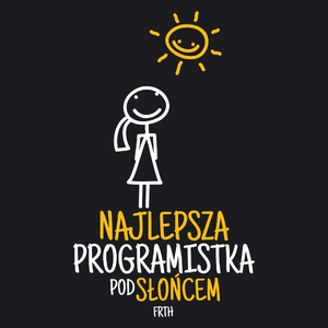 Najlepsza Programistka Pod Słońcem - Damska Koszulka Czarna