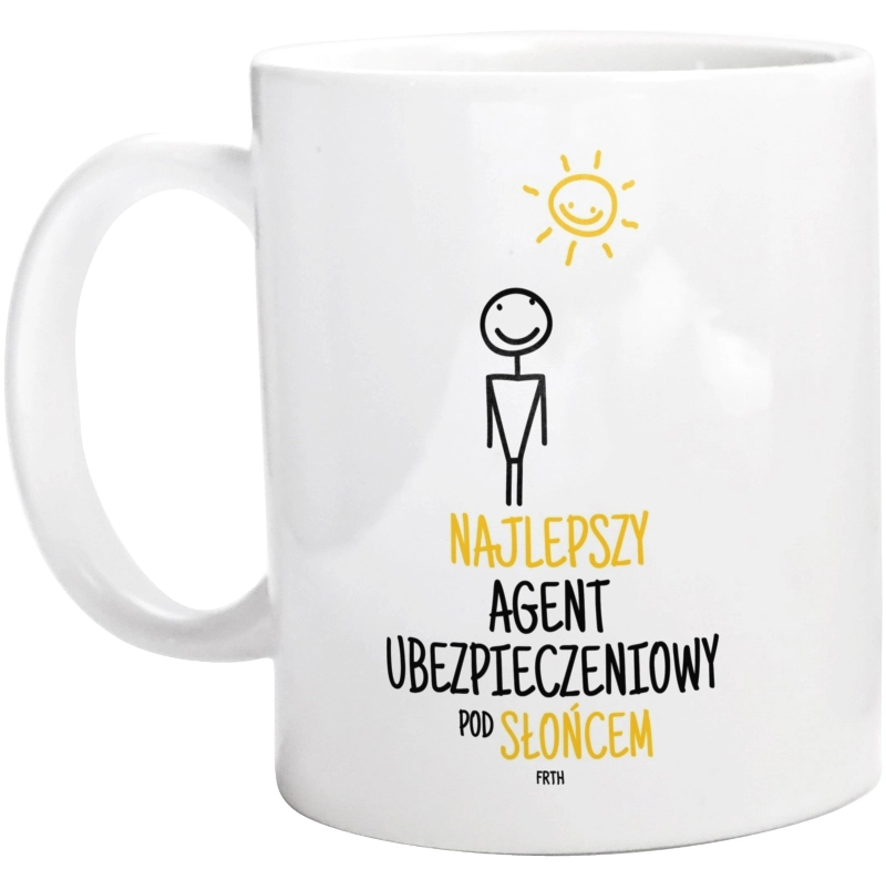 Najlepszy agent ubezpieczeniowy pod słońcem - Kubek Biały