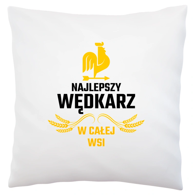 Najlepszy wędkarz w całej wsi - Poduszka Biała