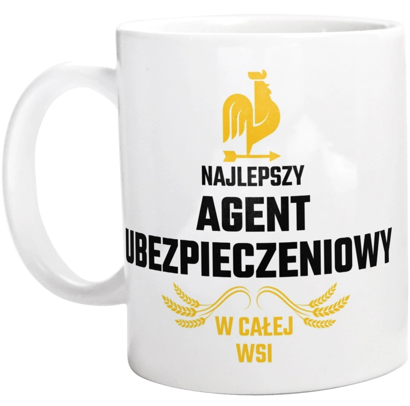 Najlepszy agent ubezpieczeniowy w całej wsi - Kubek Biały