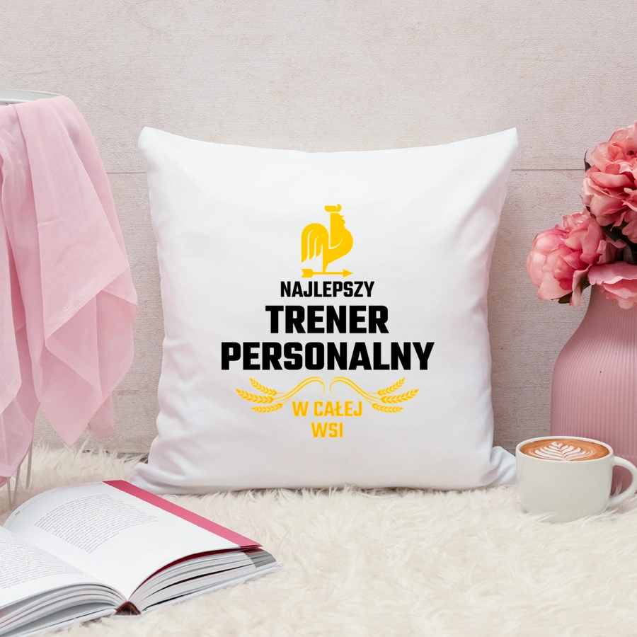 Najlepszy trener personalny w całej wsi - Poduszka Biała