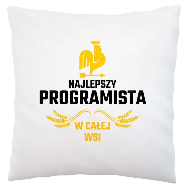 Najlepszy programista w całej wsi - Poduszka Biała