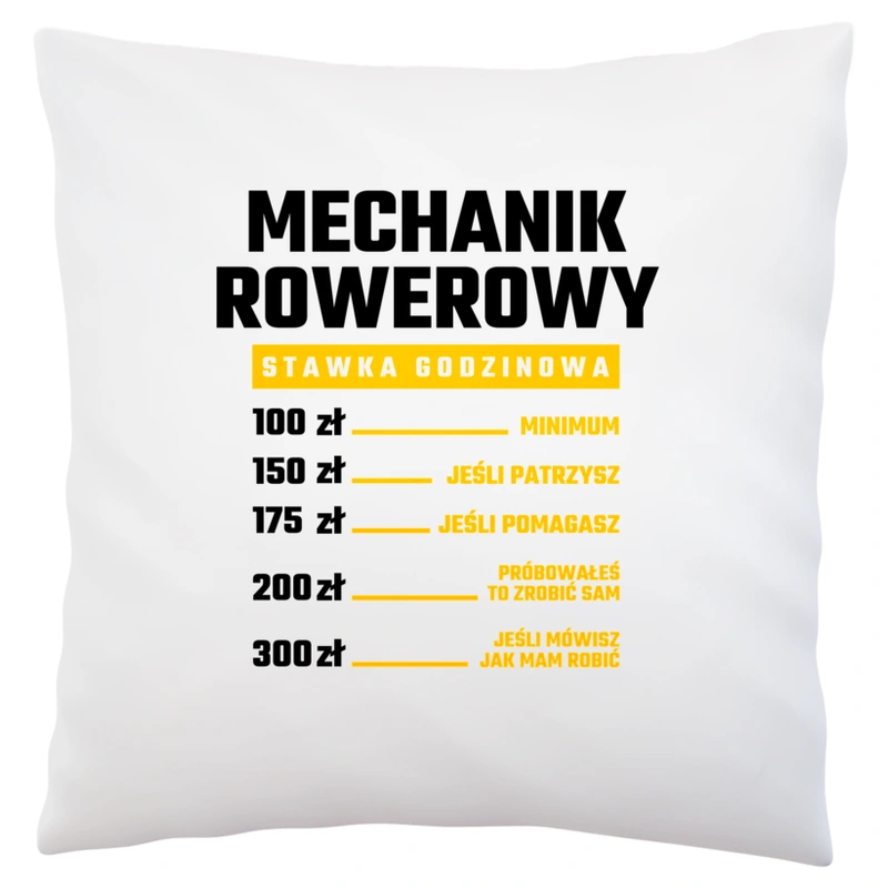 Stawka Godzinowa Mechanik Rowerowy - Poduszka Biała