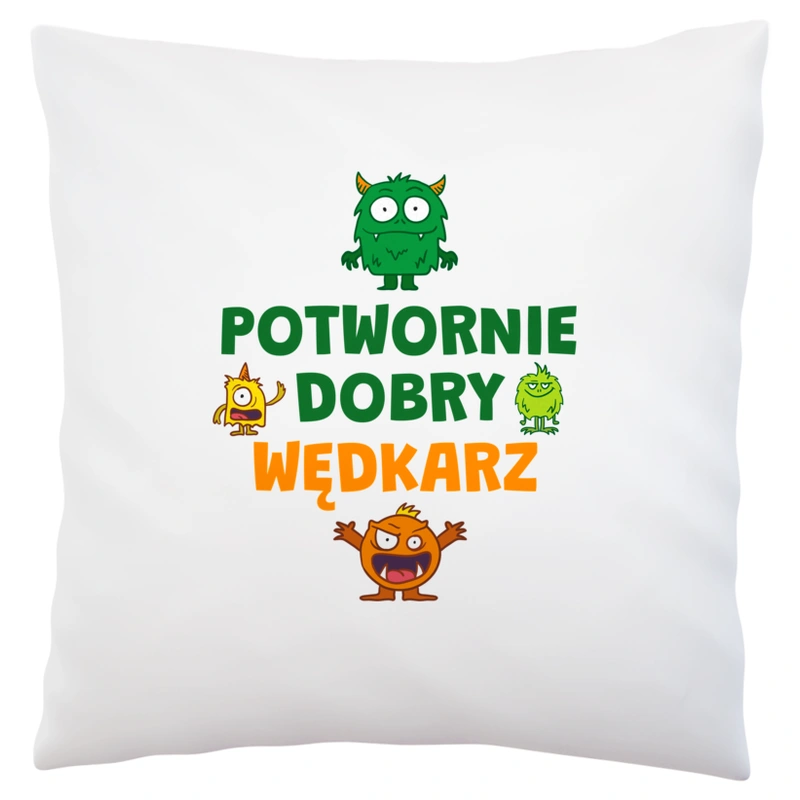 Potwornie Dobry Wędkarz - Poduszka Biała