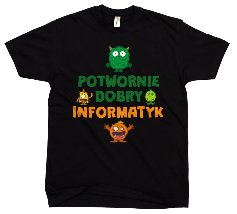 Potwornie Dobry Informatyk - Męska Koszulka Czarna