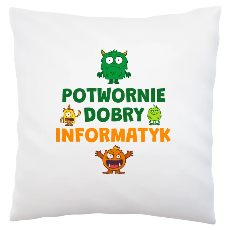 Potwornie Dobry Informatyk - Poduszka Biała