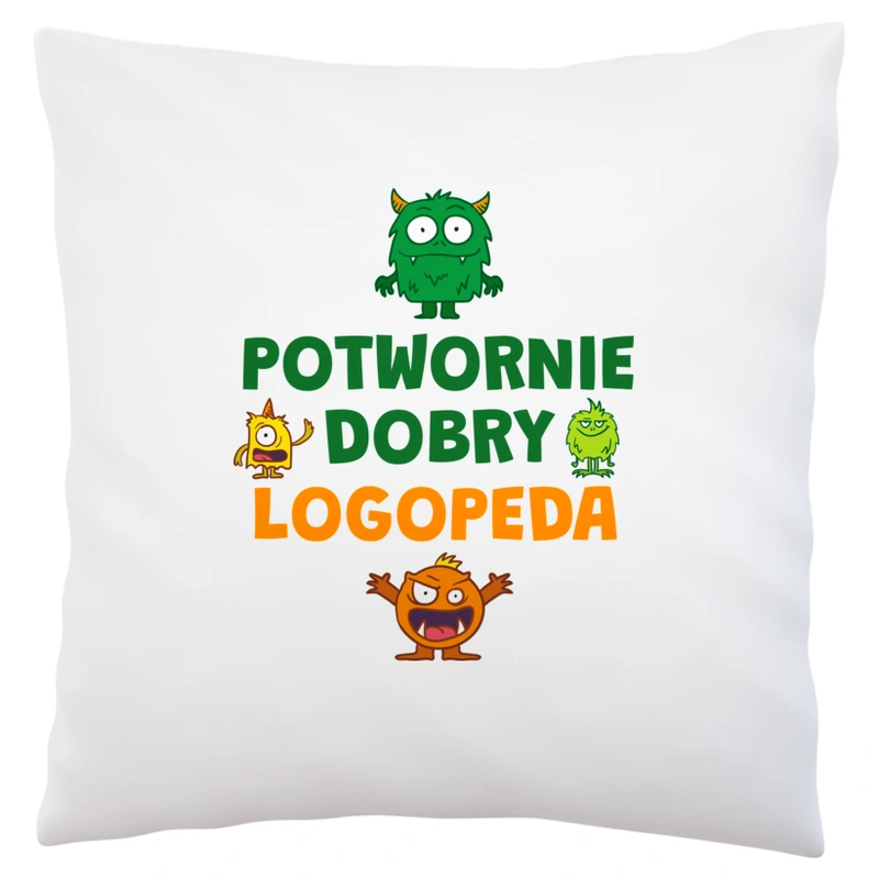 Potwornie Dobry Logopeda - Poduszka Biała