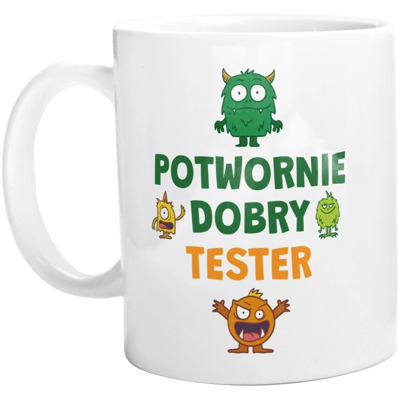 Potwornie Dobry Tester - Kubek Biały