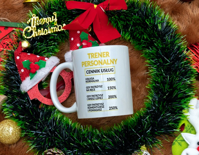 Trener Personalny - Cennik Usług - Kubek Biały
