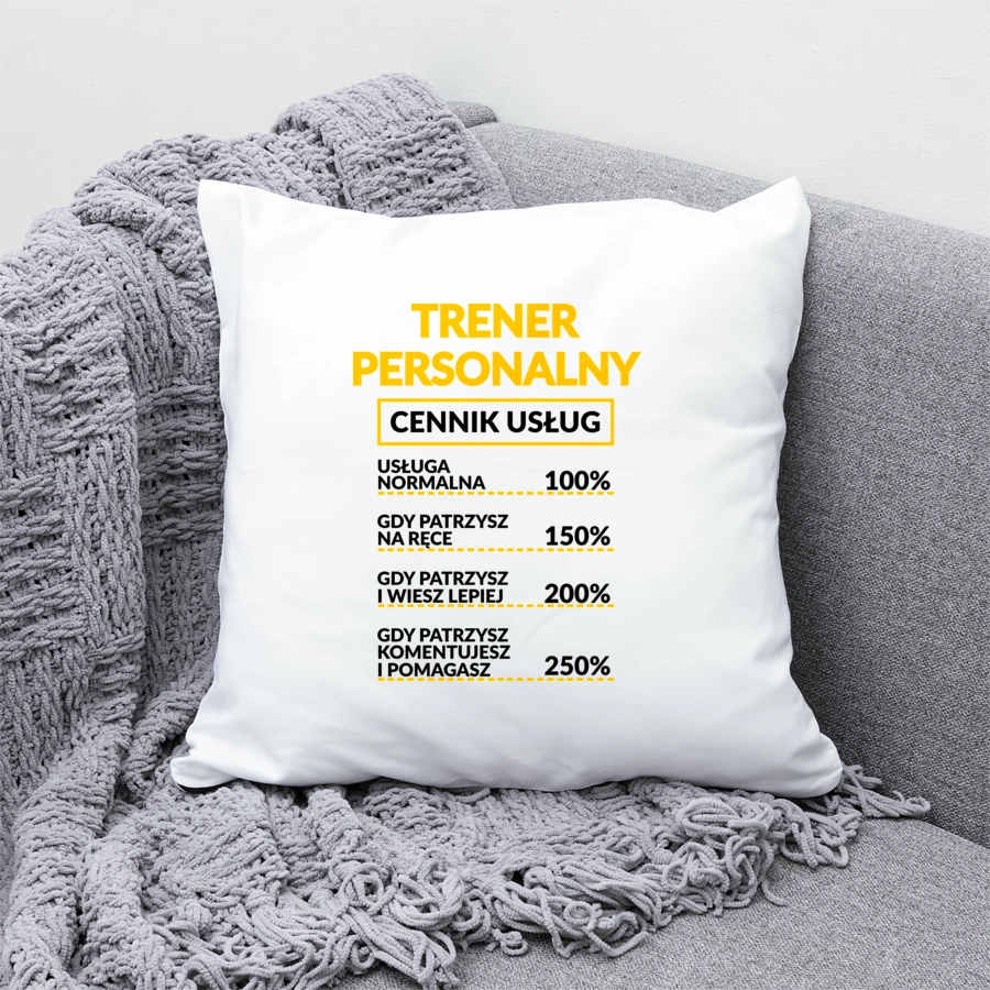 Trener Personalny - Cennik Usług - Poduszka Biała