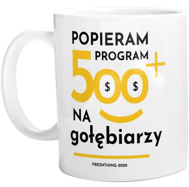 Program 500 Plus Na Gołębiarzy - Kubek Biały