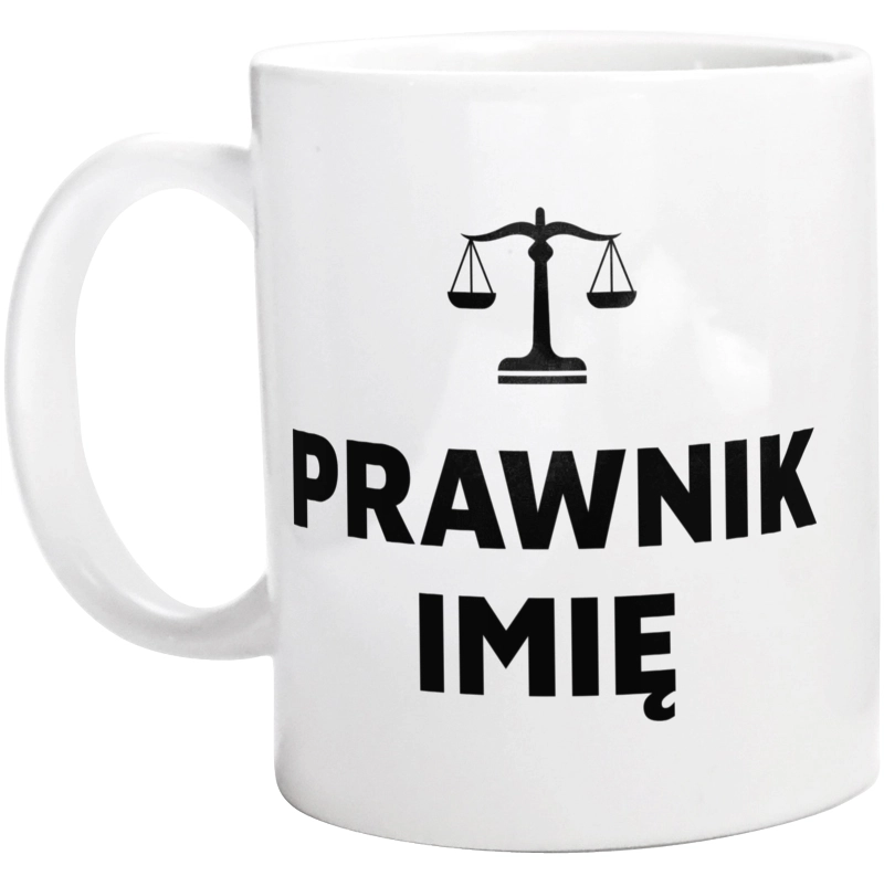 Napis Prawnik - Kubek Biały