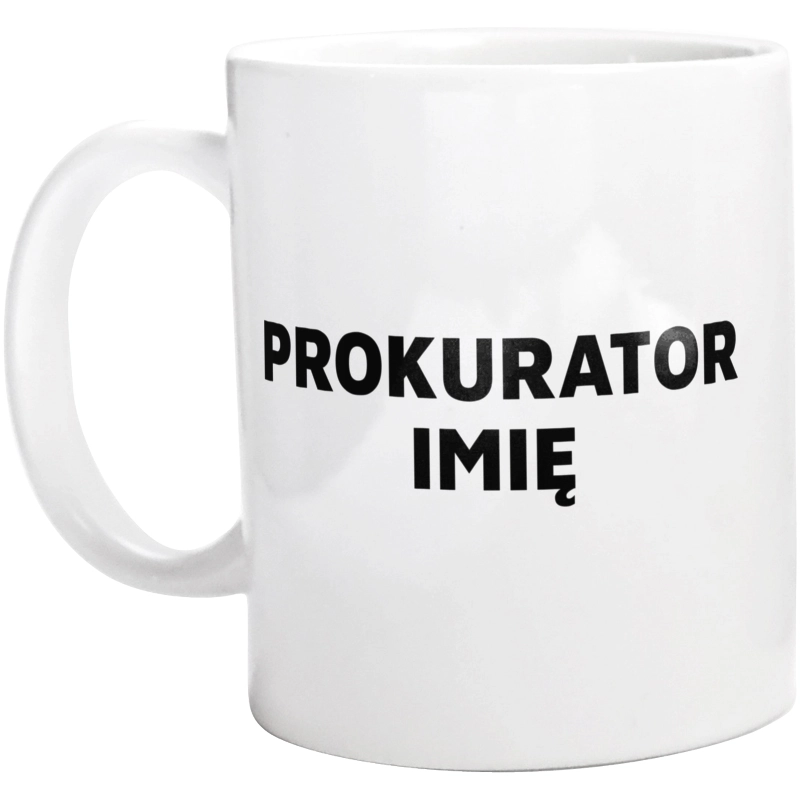 Napis Prokurator - Kubek Biały