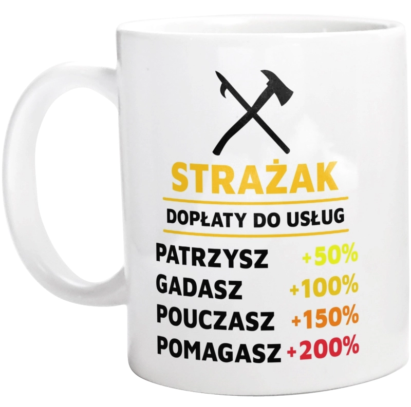 Dopłaty Do Usług Strażak - Kubek Biały