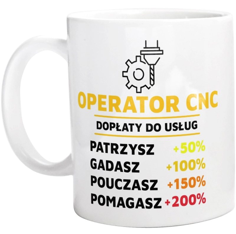 Dopłaty Do Usług Operator Cnc - Kubek Biały