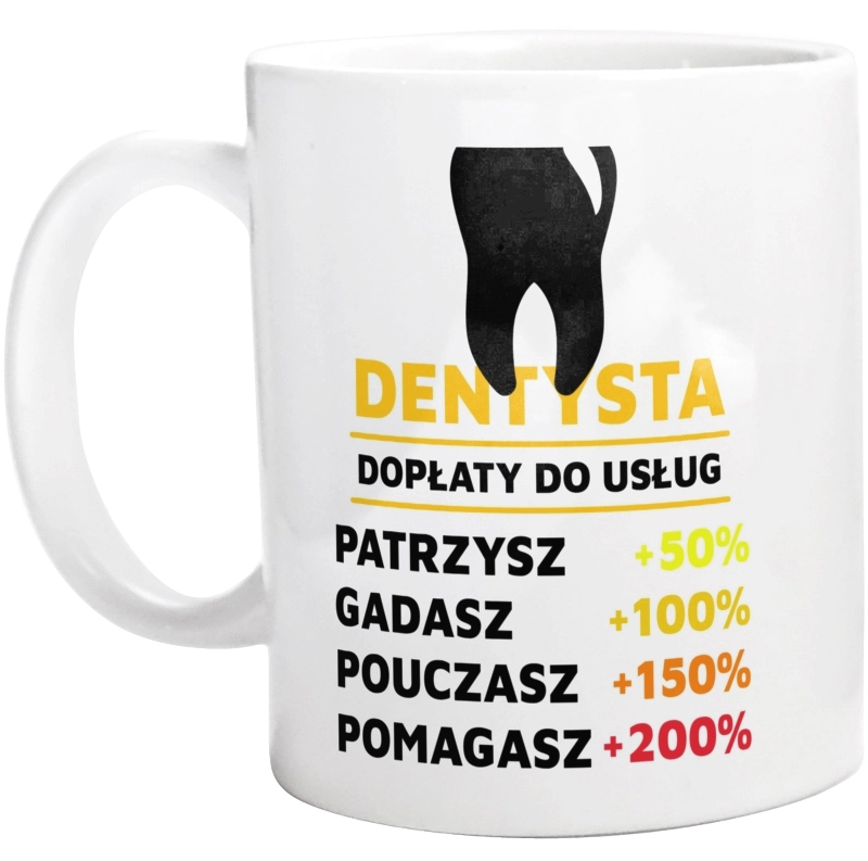 Dopłaty Do Usług Dentysta - Kubek Biały