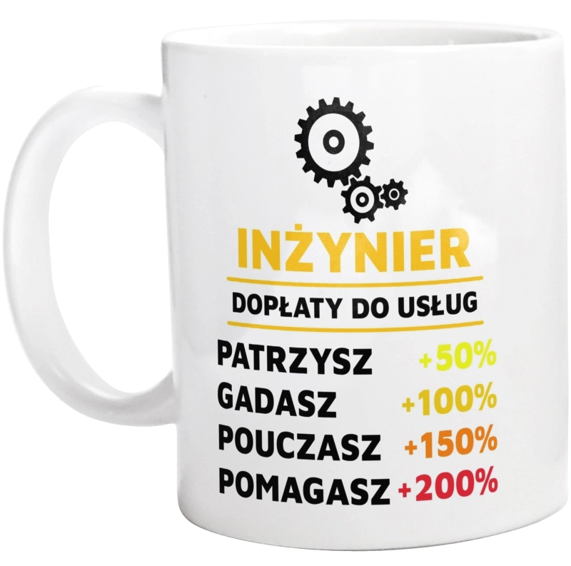 Dopłaty Do Usług Inżynier - Kubek Biały