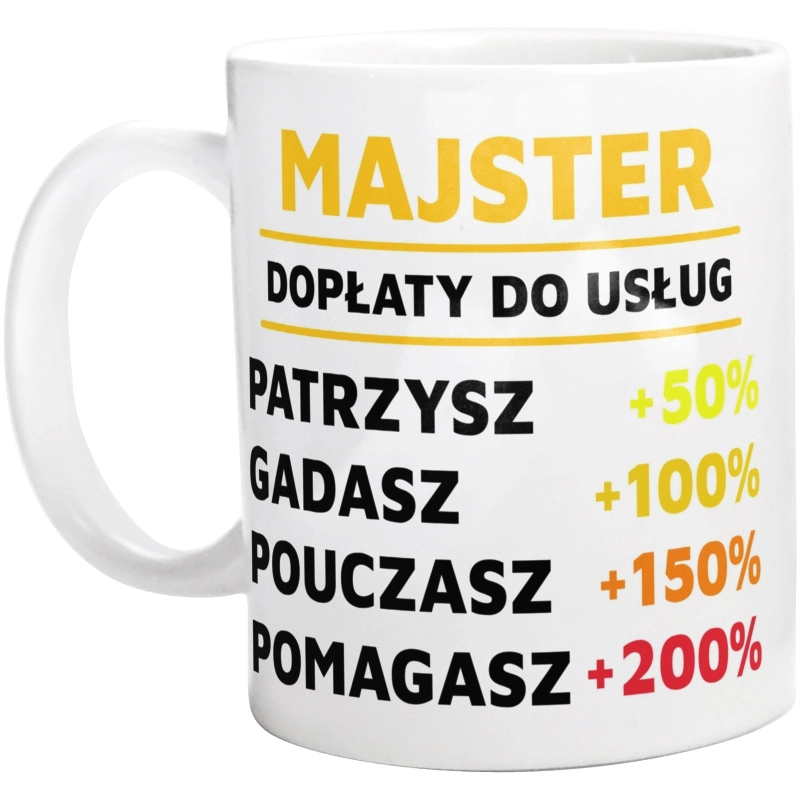 Dopłaty Do Usług Majster - Kubek Biały