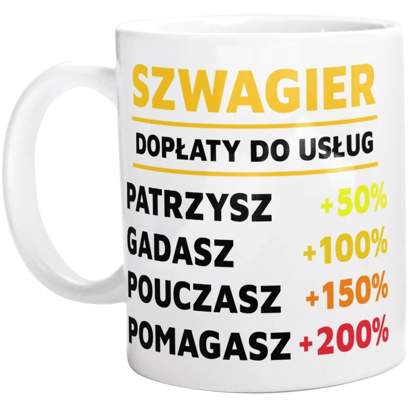 Dopłaty Do Usług Szwagier - Kubek Biały