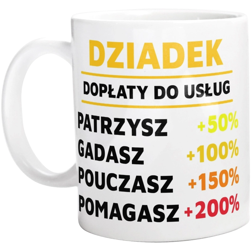 Dopłaty Do Usług Dziadek - Kubek Biały