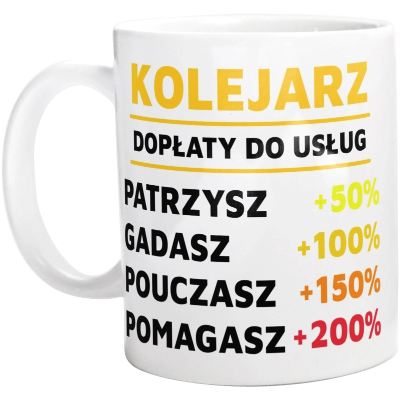 Dopłaty Do Usług Kolejarz - Kubek Biały