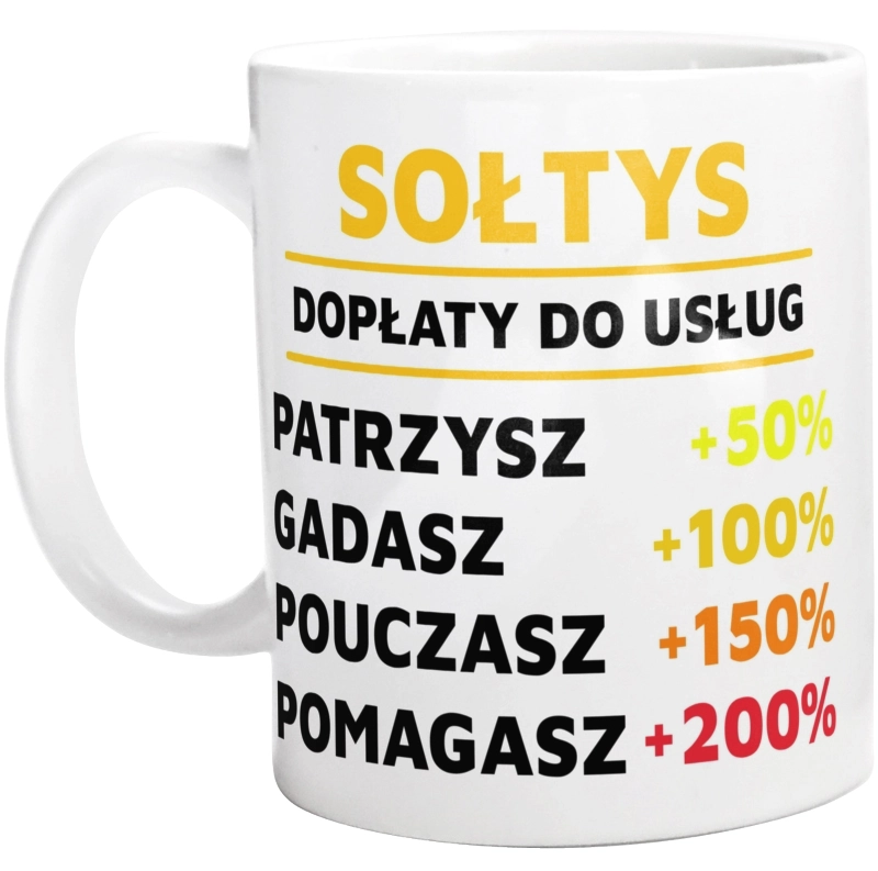 Dopłaty Do Usług Sołtys - Kubek Biały