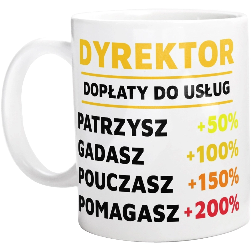 Dopłaty Do Usług Dyrektor - Kubek Biały