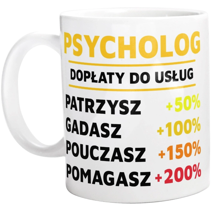 Dopłaty Do Usług Psycholog - Kubek Biały