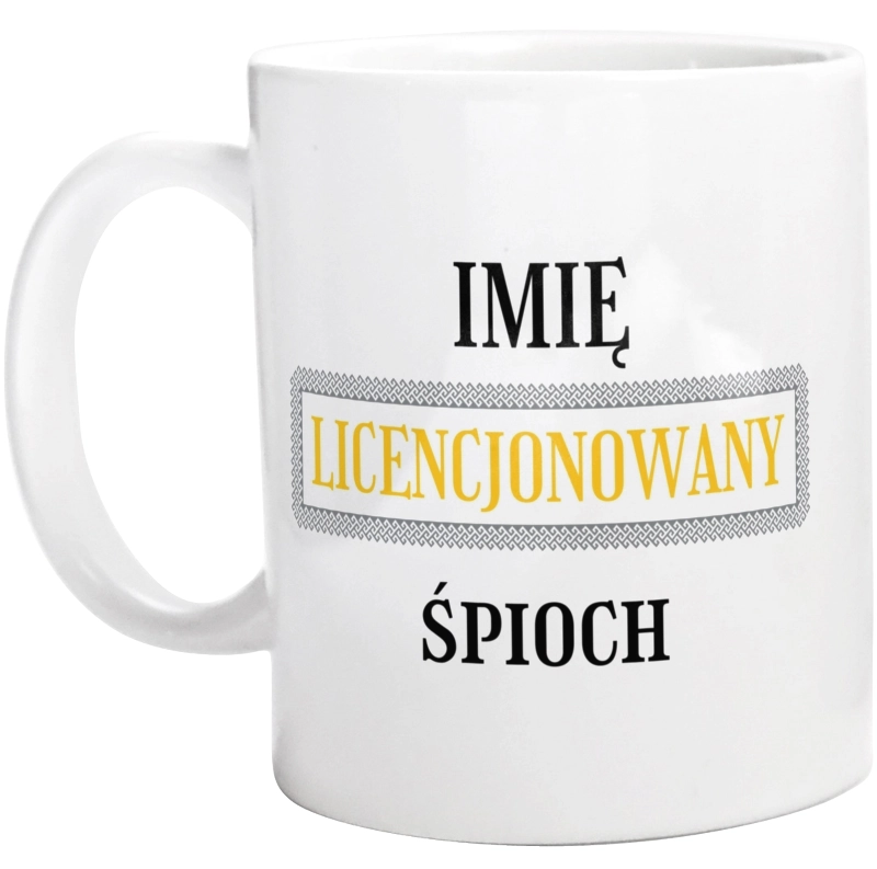 Licencjonowany Śpioch Licencja - Kubek Biały