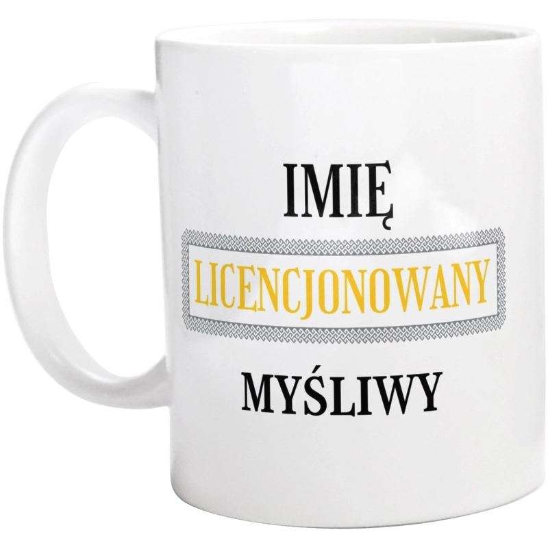 Licencjonowany Myśliwy Licencja - Kubek Biały