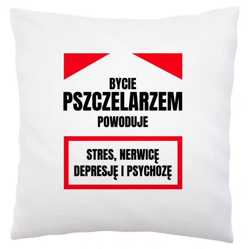 Bycie Pszczelarzem - Poduszka Biała