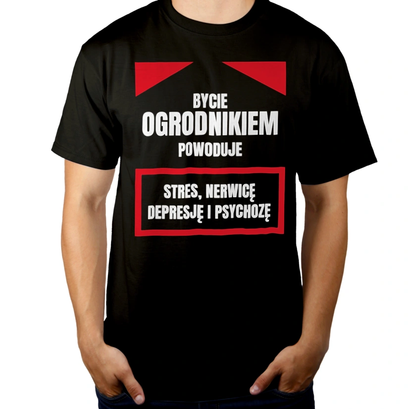 Bycie Ogrodnikiem - Męska Koszulka Czarna