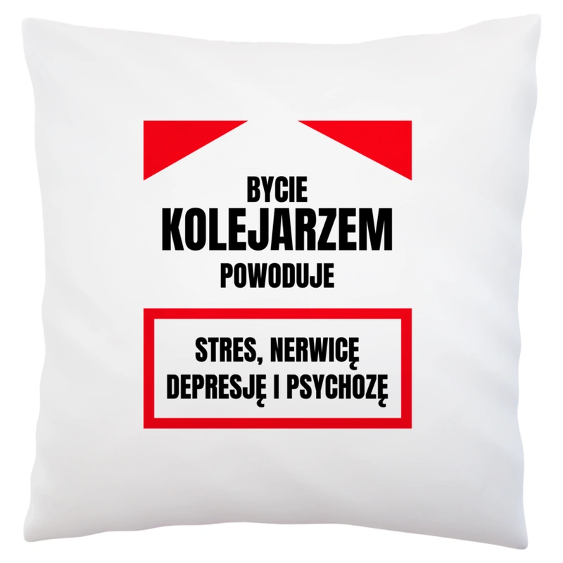 Bycie Kolejarzem - Poduszka Biała