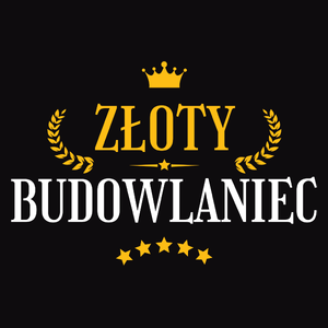 Złoty Budowlaniec - Męska Koszulka Czarna