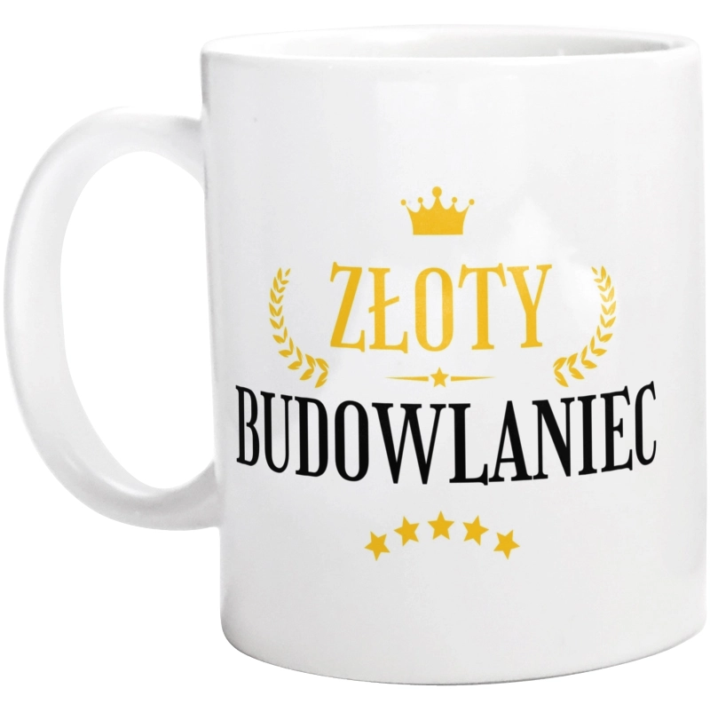 Złoty Budowlaniec - Kubek Biały