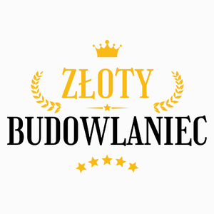 Złoty Budowlaniec - Poduszka Biała