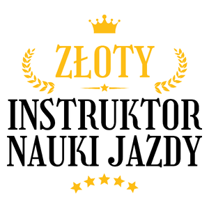 Złoty Instruktor Nauki Jazdy - Kubek Biały