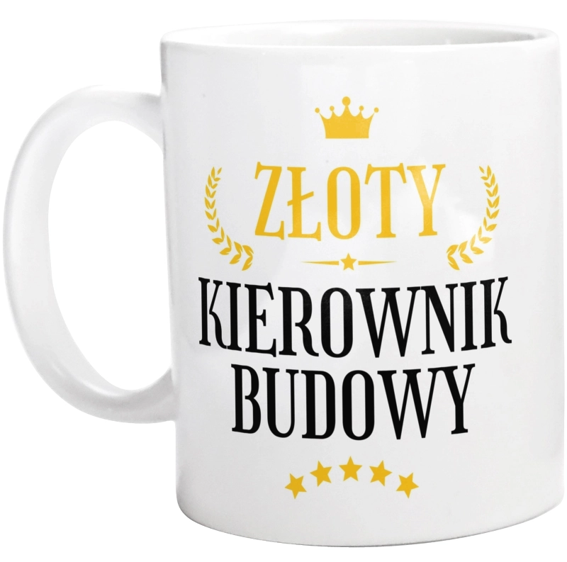 Złoty kierownik budowy - Kubek Biały