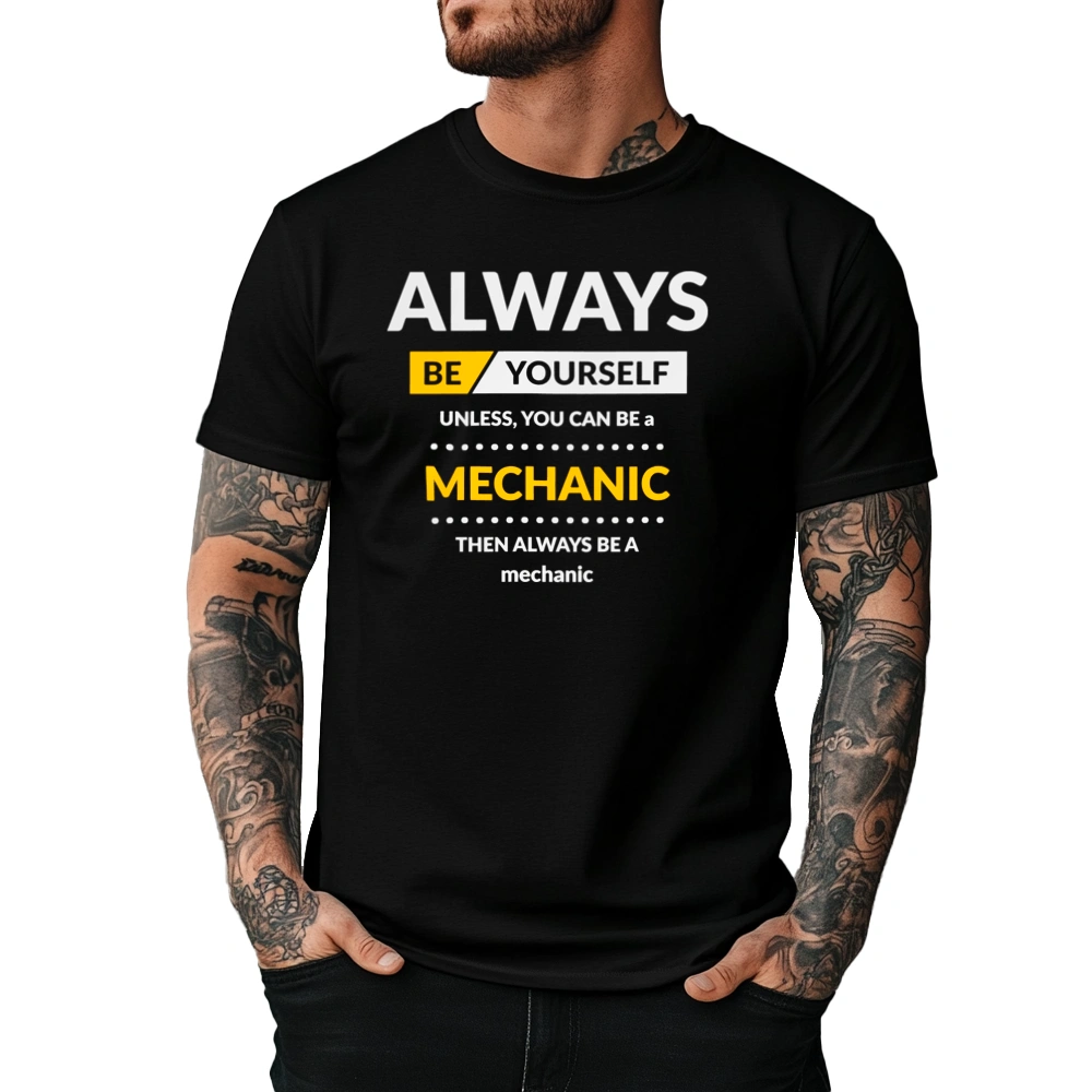 Always Be Mechanic - Męska Koszulka Czarna