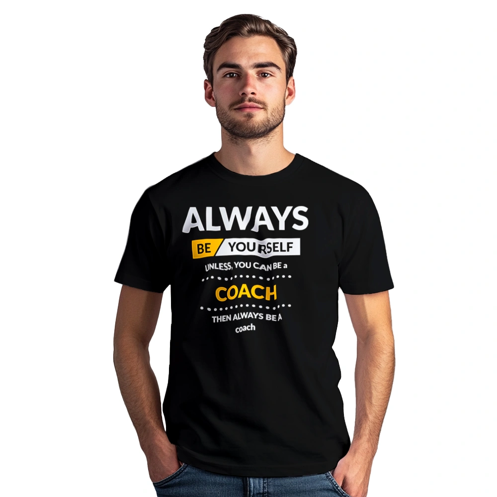 Always Be Coach - Męska Koszulka Czarna