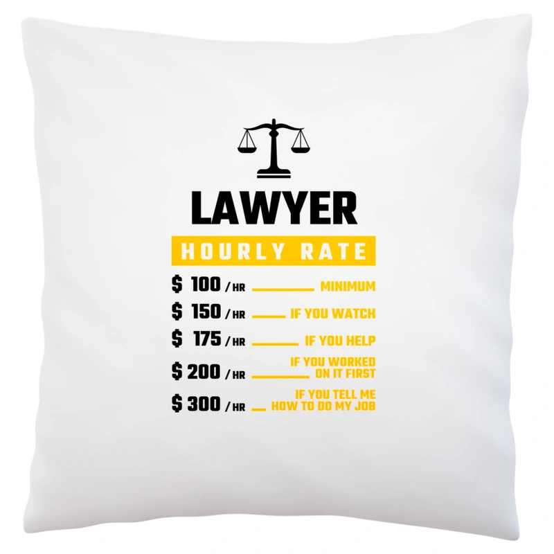 Hourly Rate Lawyer - Poduszka Biała