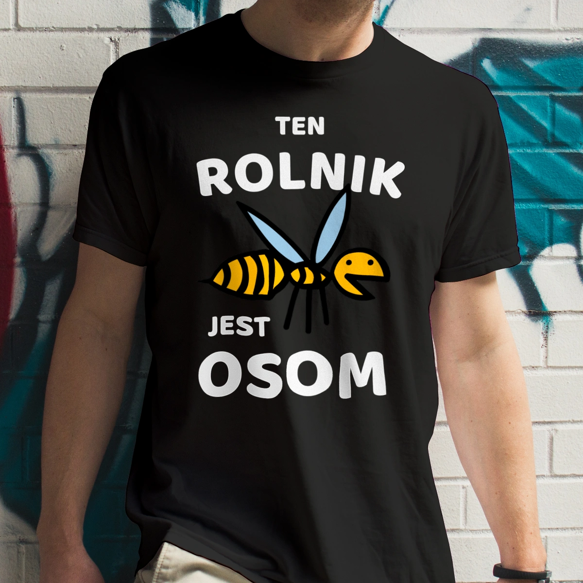 Ten Rolnik Jest Osom Awesome - Męska Koszulka Czarna