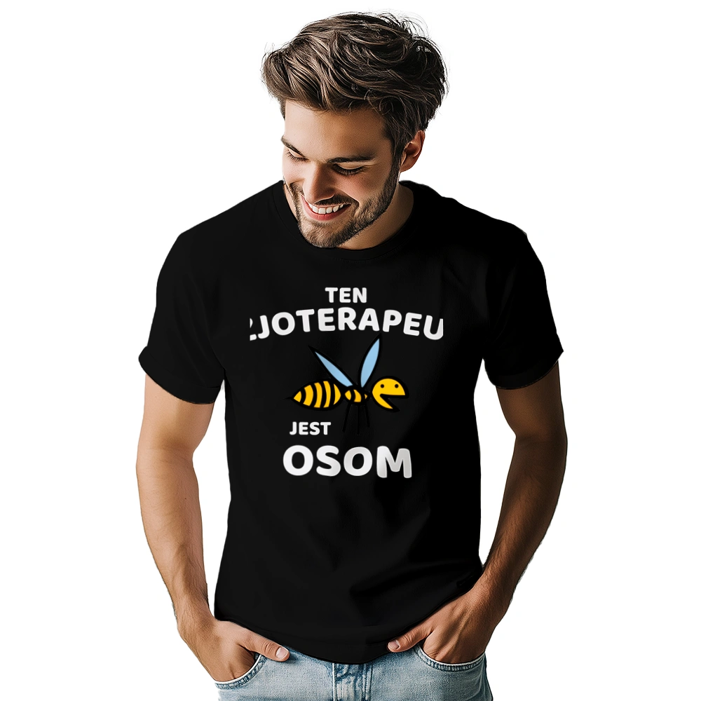 Ten Fizjoterapeuta Jest Osom Awesome - Męska Koszulka Czarna