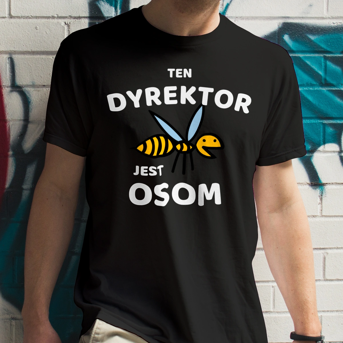 Ten Dyrektor Jest Osom Awesome - Męska Koszulka Czarna