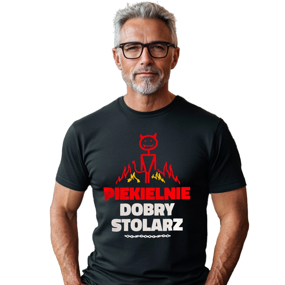 Piekielnie Dobry Stolarz - Męska Koszulka Czarna