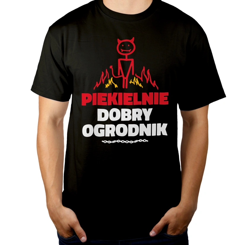 Piekielnie Dobry Ogrodnik - Męska Koszulka Czarna