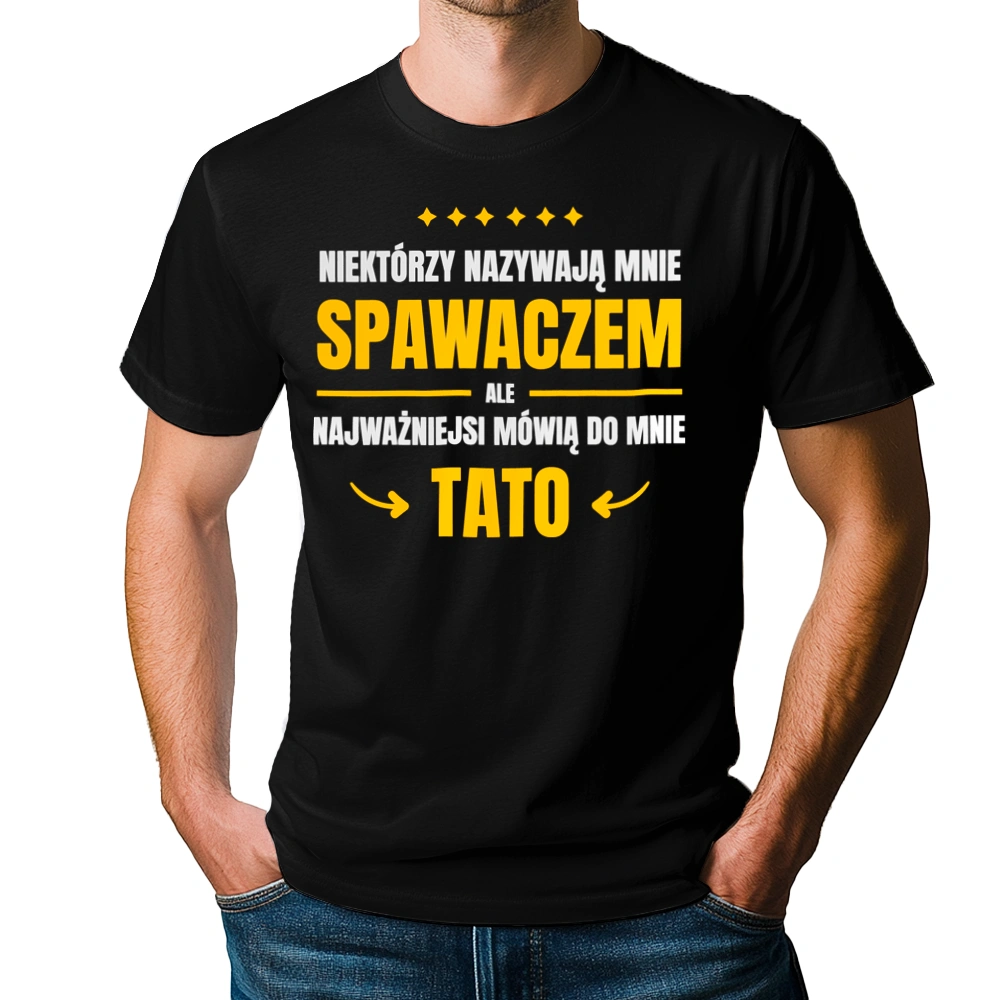 Tata Spawacz - Męska Koszulka Czarna